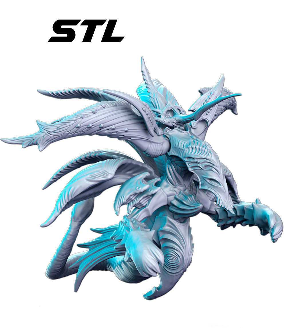 Sapphire Weapon Final Fantasy 32mm Pre-supported 3D print model_1