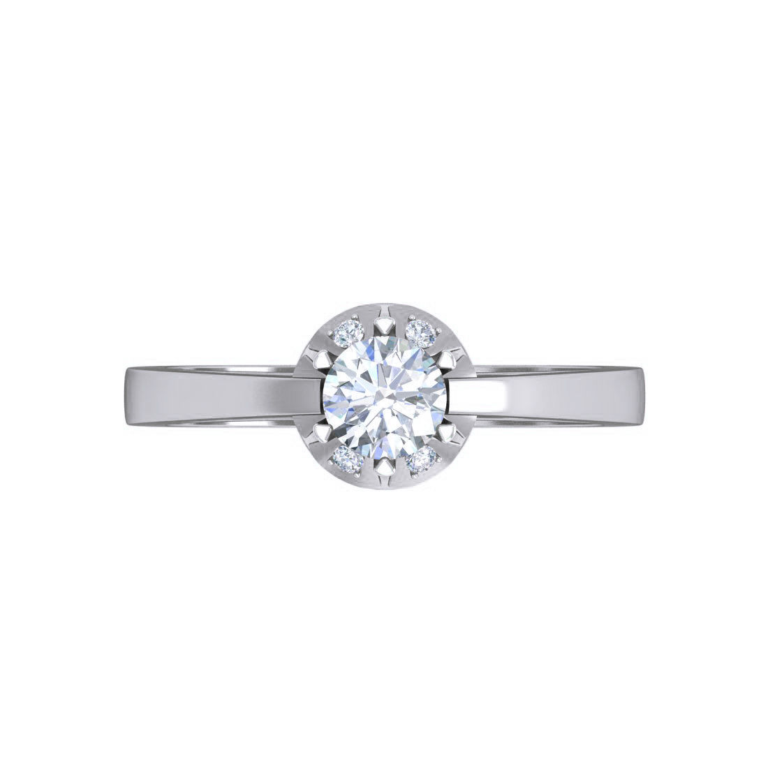 Women Solitaire Ring 3dm stl 3mf mtl gltf glb obj render detail 3D print model_6