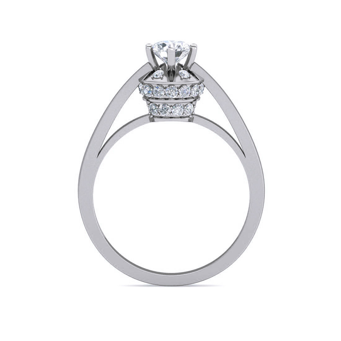 Women Solitaire Ring 3dm stl 3mf mtl gltf glb obj render detail 3D print model_4