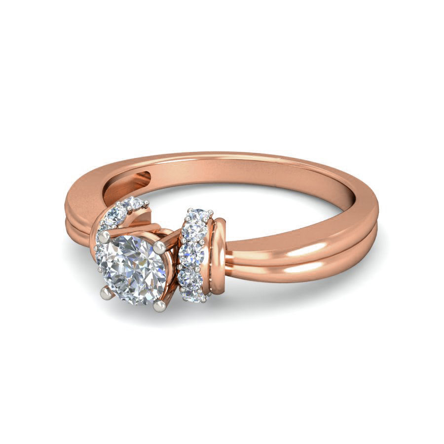 Women Solitaire Ring 3dm stl 3mf mtl gltf glb obj render detail 3D print model_13