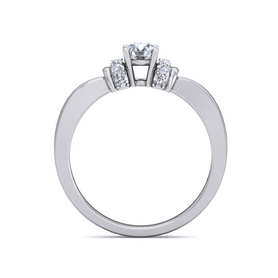 Women Solitaire Ring 3dm stl 3mf mtl gltf glb obj render detail 3D print model_4
