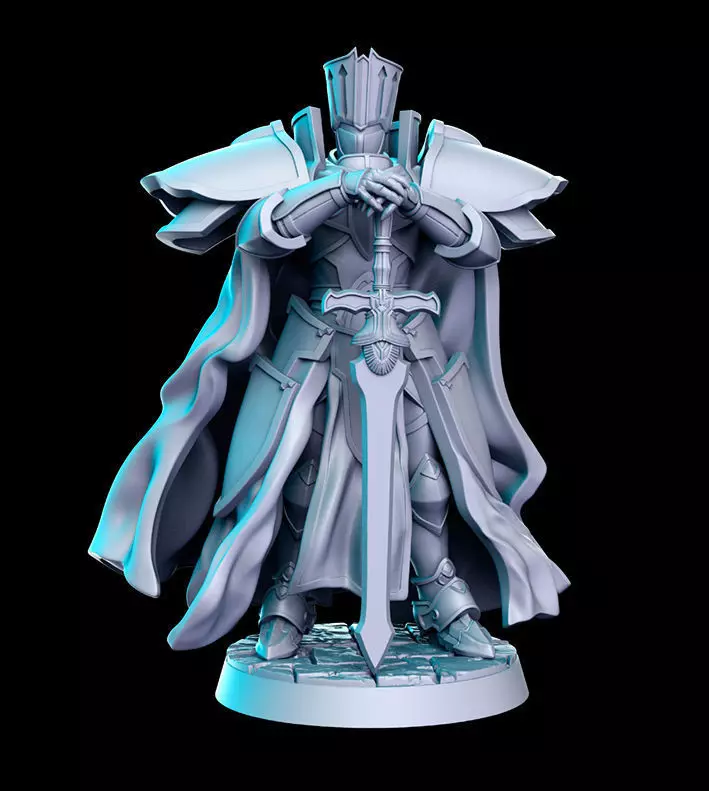 Black Knight Final Fantasy 32mm Pre-supported 3D print model_0