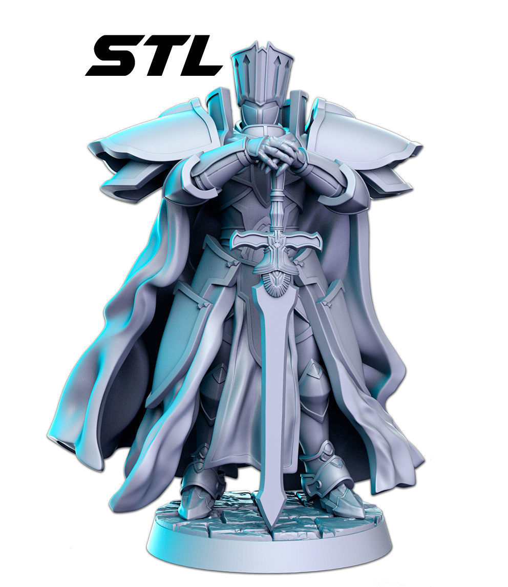 Black Knight Final Fantasy 32mm Pre-supported 3D print model_1