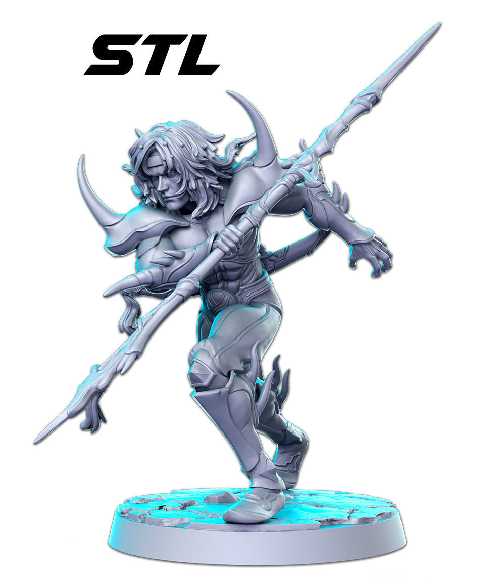 Cecil Harvey  2 models Final Fantasy 32mm Pre-supported 3D print model_3