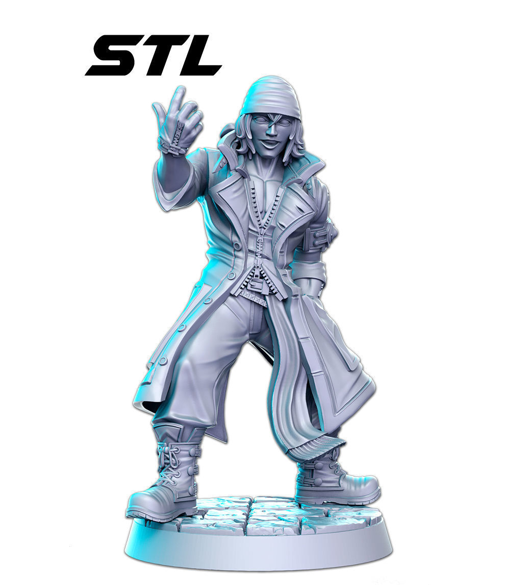 Snow Villiers Final Fantasy 32mm Pre-supported 3D print model_1