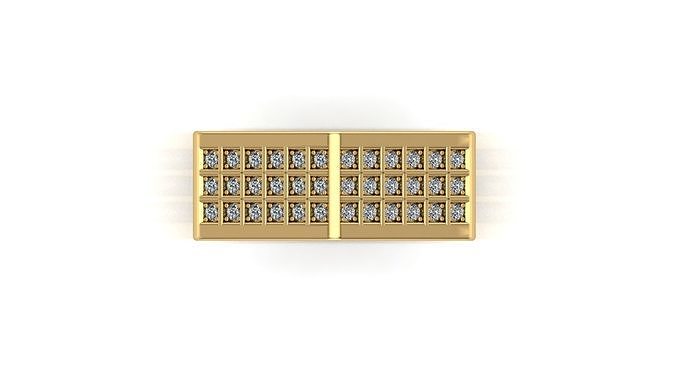 Screw Ring Moissanite For Men 3D print model