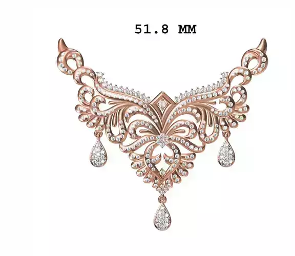 Women Necklace Pendant STL JCD Details