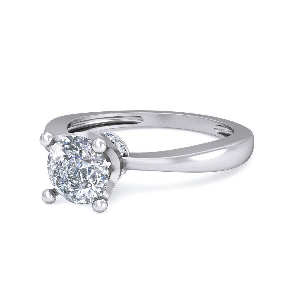 Women Solitaire Ring 3dm stl 3mf mtl gltf glb obj render detail 3D print model_13