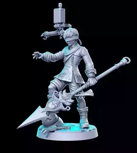 9S Nier automata 32mm Pre-supported 3D print model