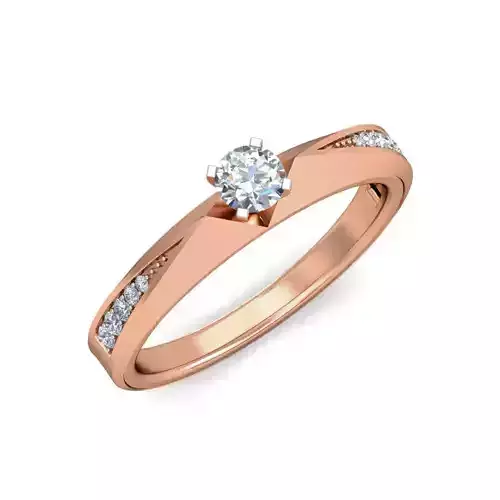 Women Solitaire Ring 3dm stl 3mf mtl gltf  glb obj render detail