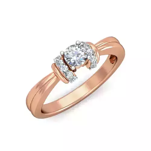 Women Solitaire Ring 3dm stl 3mf mtl gltf  glb obj render detail