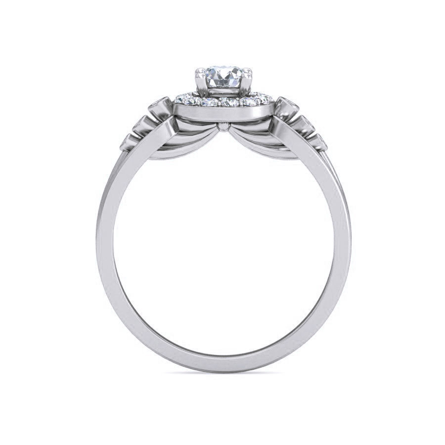 Women Solitaire Ring 3dm stl 3mf mtl gltf glb obj render detail 3D print model_4