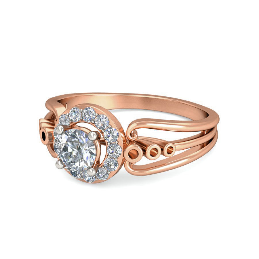 Women Solitaire Ring 3dm stl 3mf mtl gltf glb obj render detail 3D print model_14