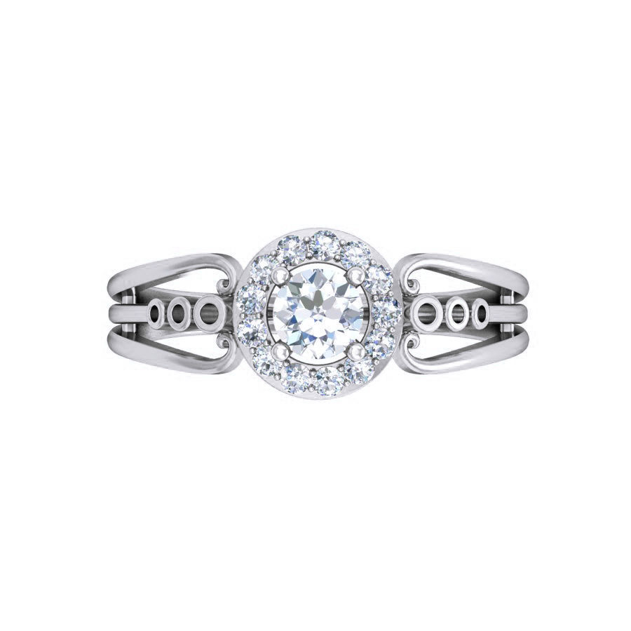 Women Solitaire Ring 3dm stl 3mf mtl gltf glb obj render detail 3D print model_10