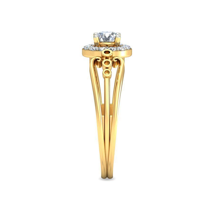 Women Solitaire Ring 3dm stl 3mf mtl gltf glb obj render detail 3D print model_6