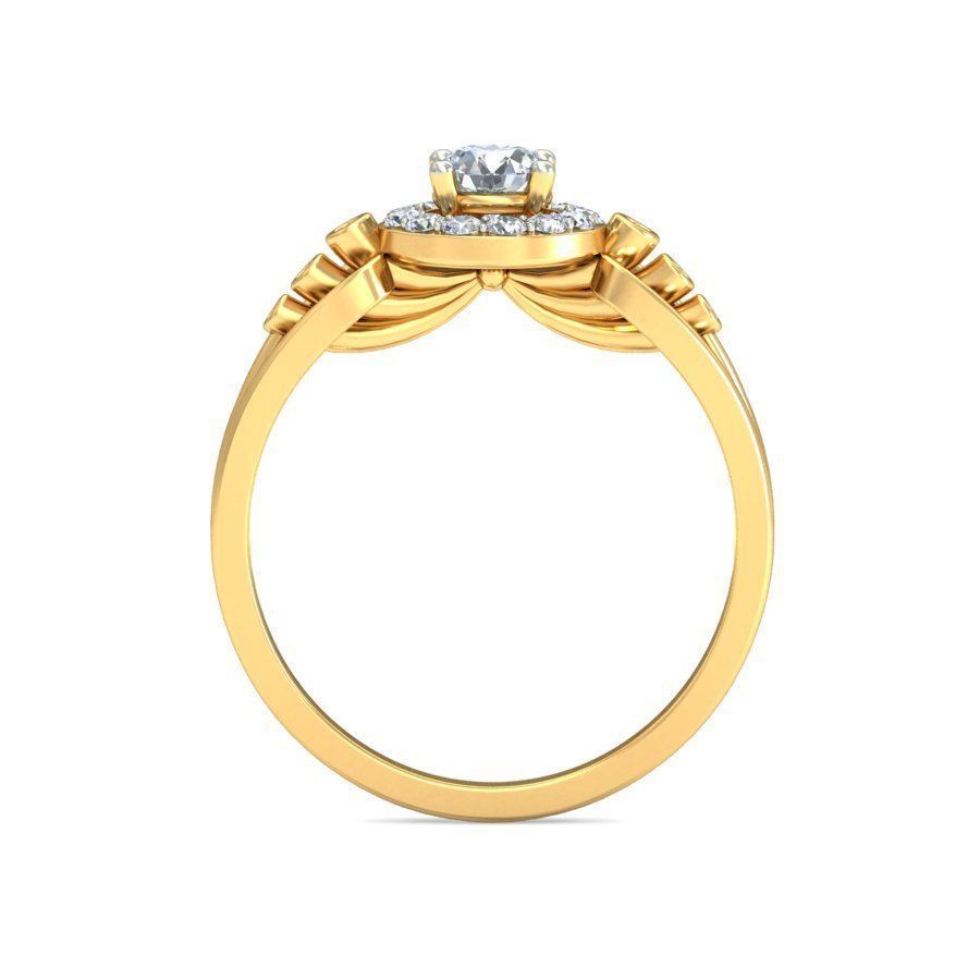 Women Solitaire Ring 3dm stl 3mf mtl gltf glb obj render detail 3D print model_3