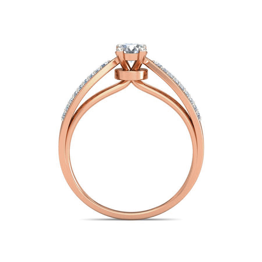 Women Solitaire Ring 3dm stl 3mf mtl gltf glb obj render detail 3D print model_4