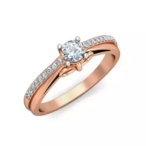 Women Solitaire Ring 3dm stl 3mf mtl gltf  glb obj render detail