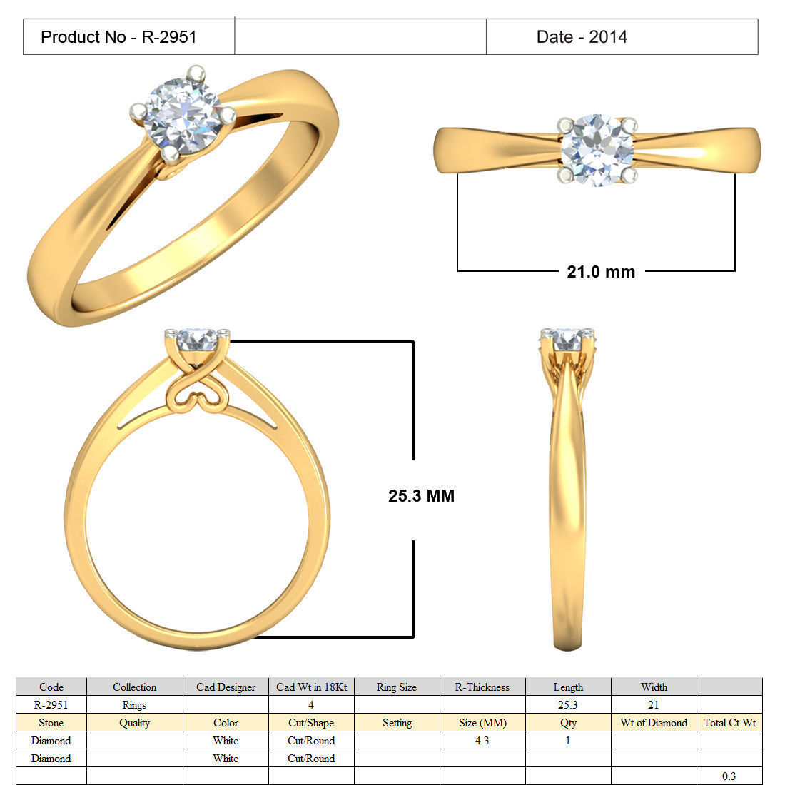 Women Solitaire Ring 3dm stl 3mf mtl gltf glb obj render detail 3D print model_15