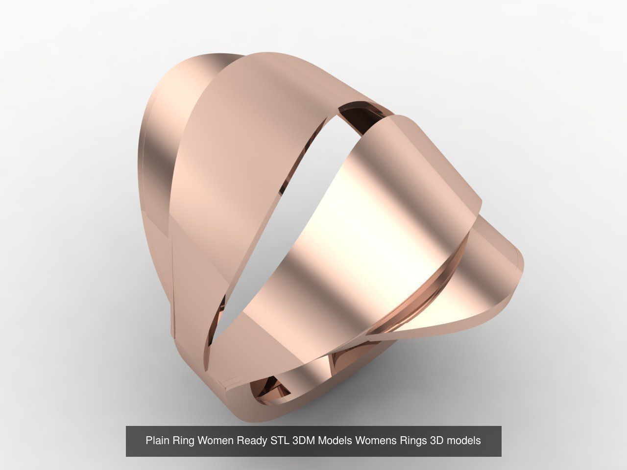72 Model Files -Women Ring Womens Rings Plain Models  3DM STL 3D Model Collection_21