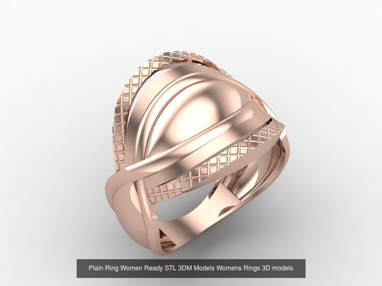 72 Model Files -Women Ring Womens Rings Plain Models  3DM STL 3D Model Collection_64