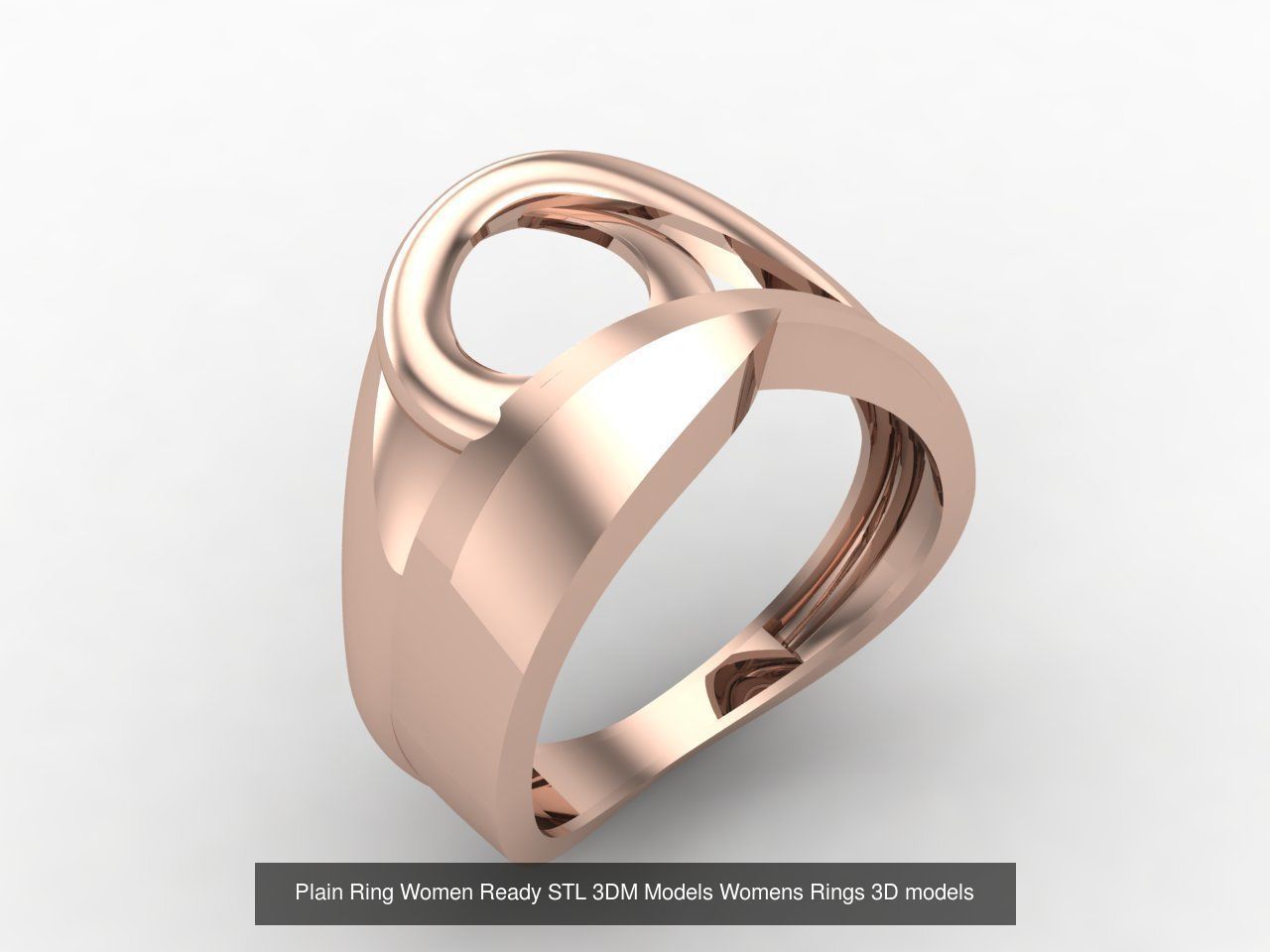 72 Model Files -Women Ring Womens Rings Plain Models  3DM STL 3D Model Collection_59
