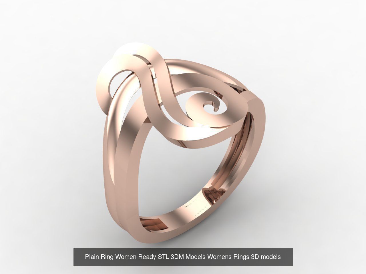 72 Model Files -Women Ring Womens Rings Plain Models  3DM STL 3D Model Collection_25