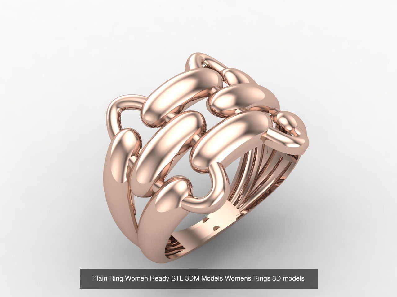 72 Model Files -Women Ring Womens Rings Plain Models  3DM STL 3D Model Collection_31