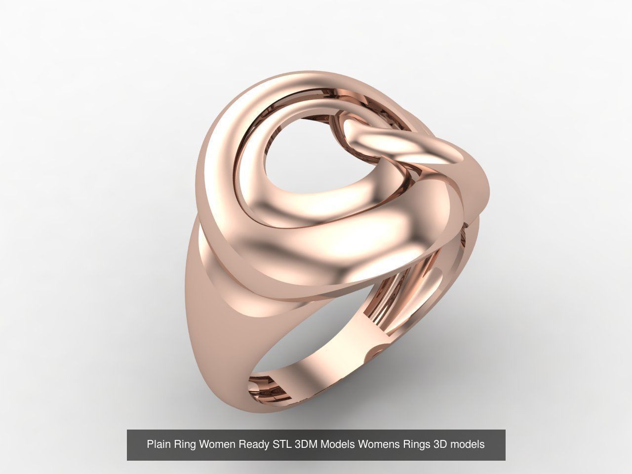 72 Model Files -Women Ring Womens Rings Plain Models  3DM STL 3D Model Collection_55