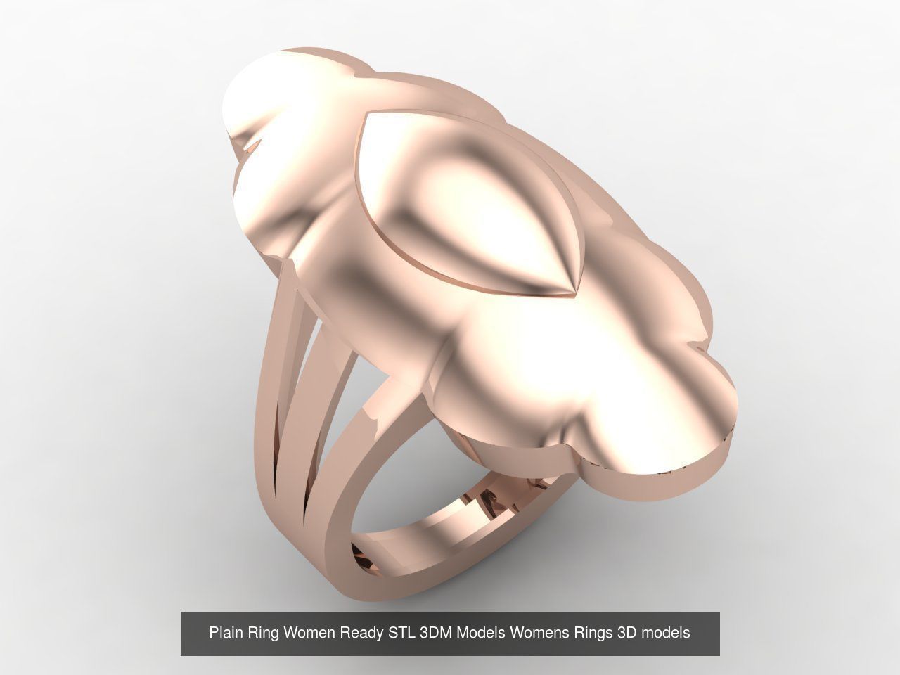 72 Model Files -Women Ring Womens Rings Plain Models  3DM STL 3D Model Collection_39