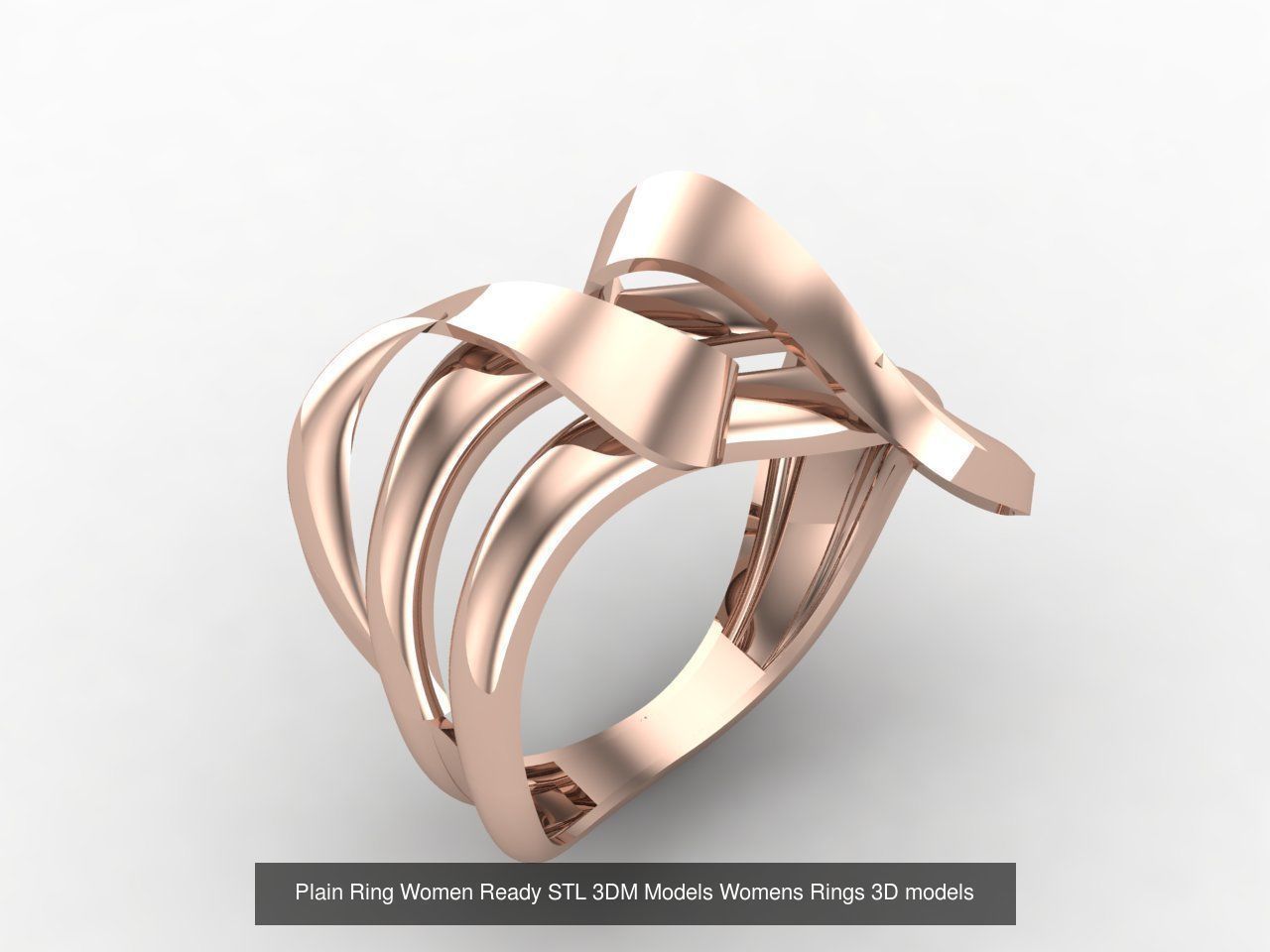 72 Model Files -Women Ring Womens Rings Plain Models  3DM STL 3D Model Collection_29