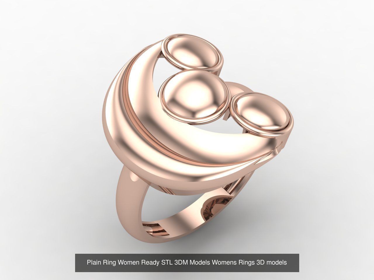 72 Model Files -Women Ring Womens Rings Plain Models  3DM STL 3D Model Collection_49