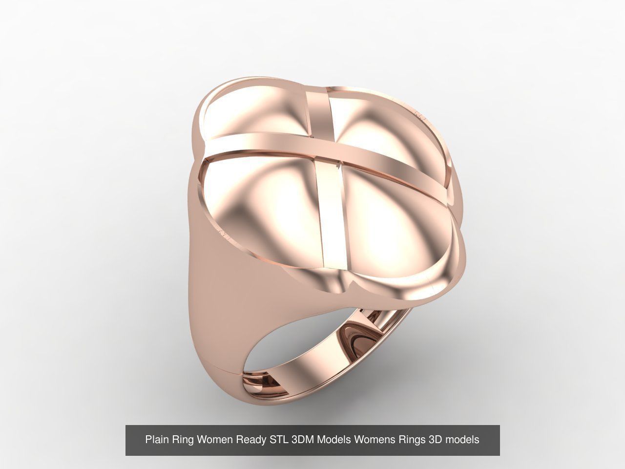 72 Model Files -Women Ring Womens Rings Plain Models  3DM STL 3D Model Collection_77