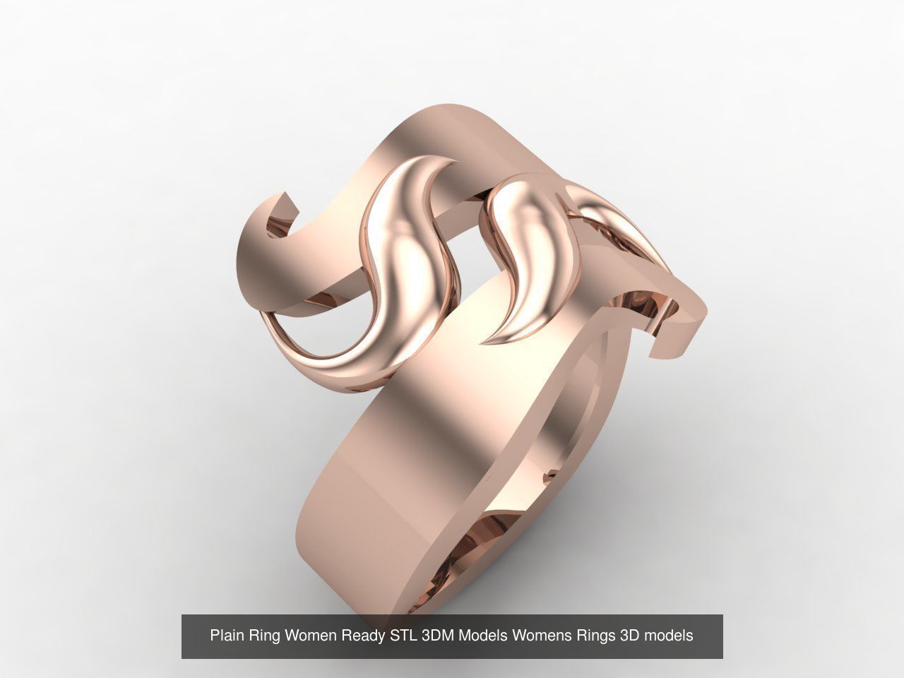 72 Model Files -Women Ring Womens Rings Plain Models  3DM STL 3D Model Collection_22