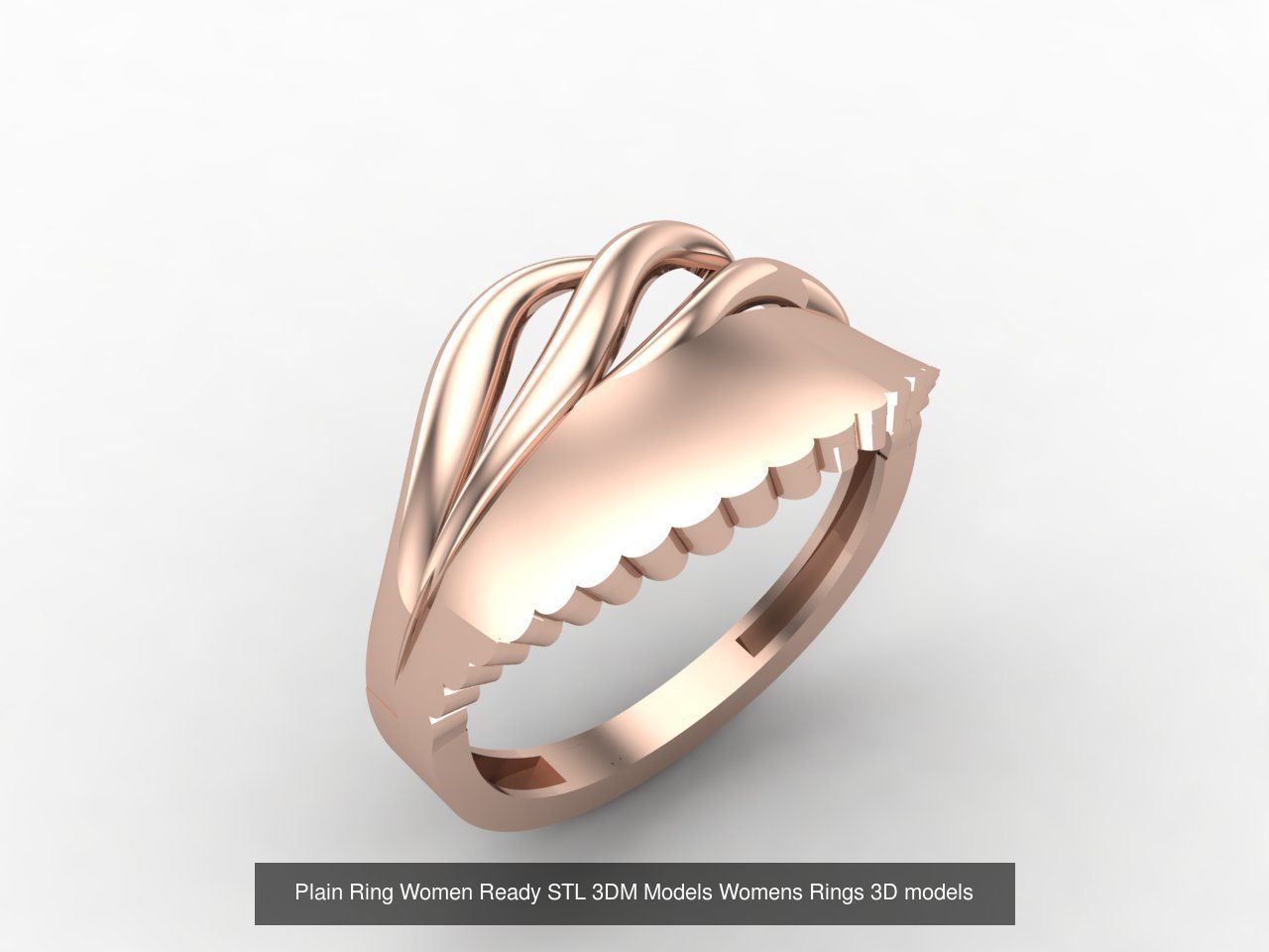 72 Model Files -Women Ring Womens Rings Plain Models  3DM STL 3D Model Collection_13