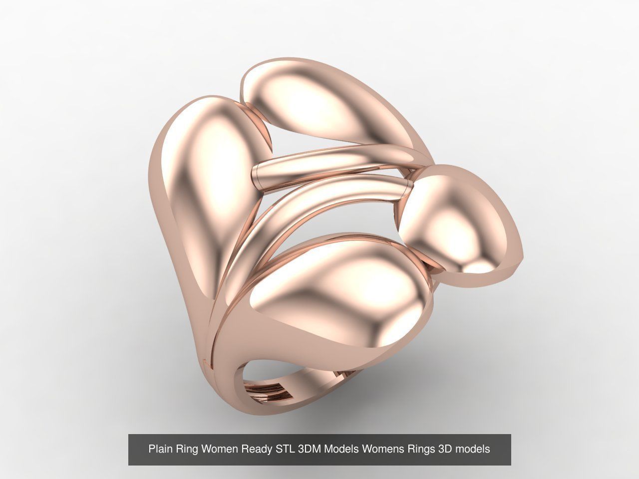 72 Model Files -Women Ring Womens Rings Plain Models  3DM STL 3D Model Collection_14