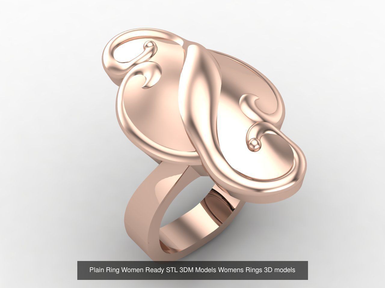 72 Model Files -Women Ring Womens Rings Plain Models  3DM STL 3D Model Collection_38