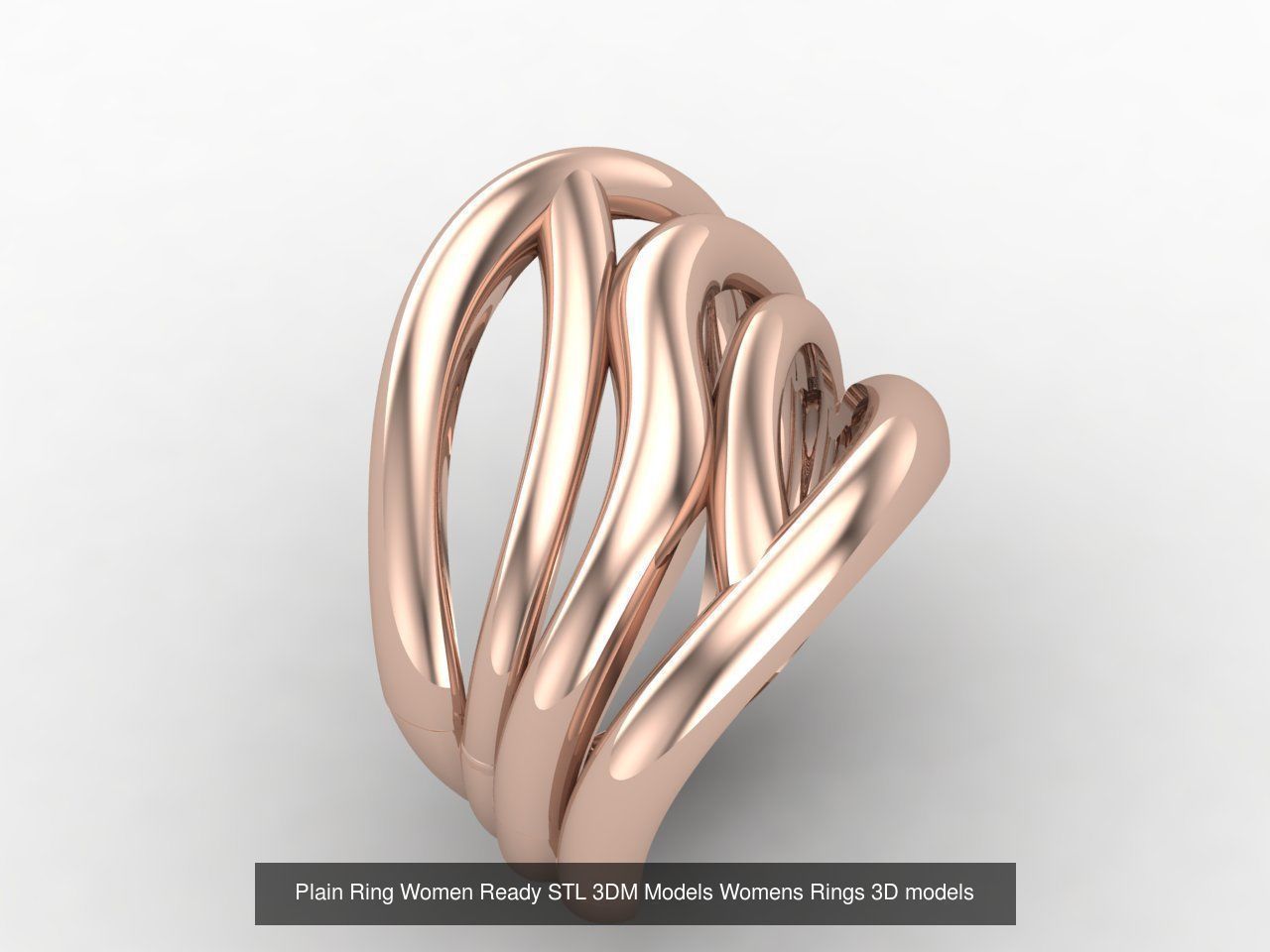 72 Model Files -Women Ring Womens Rings Plain Models  3DM STL 3D Model Collection_15