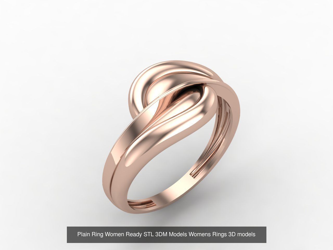 72 Model Files -Women Ring Womens Rings Plain Models  3DM STL 3D Model Collection_44