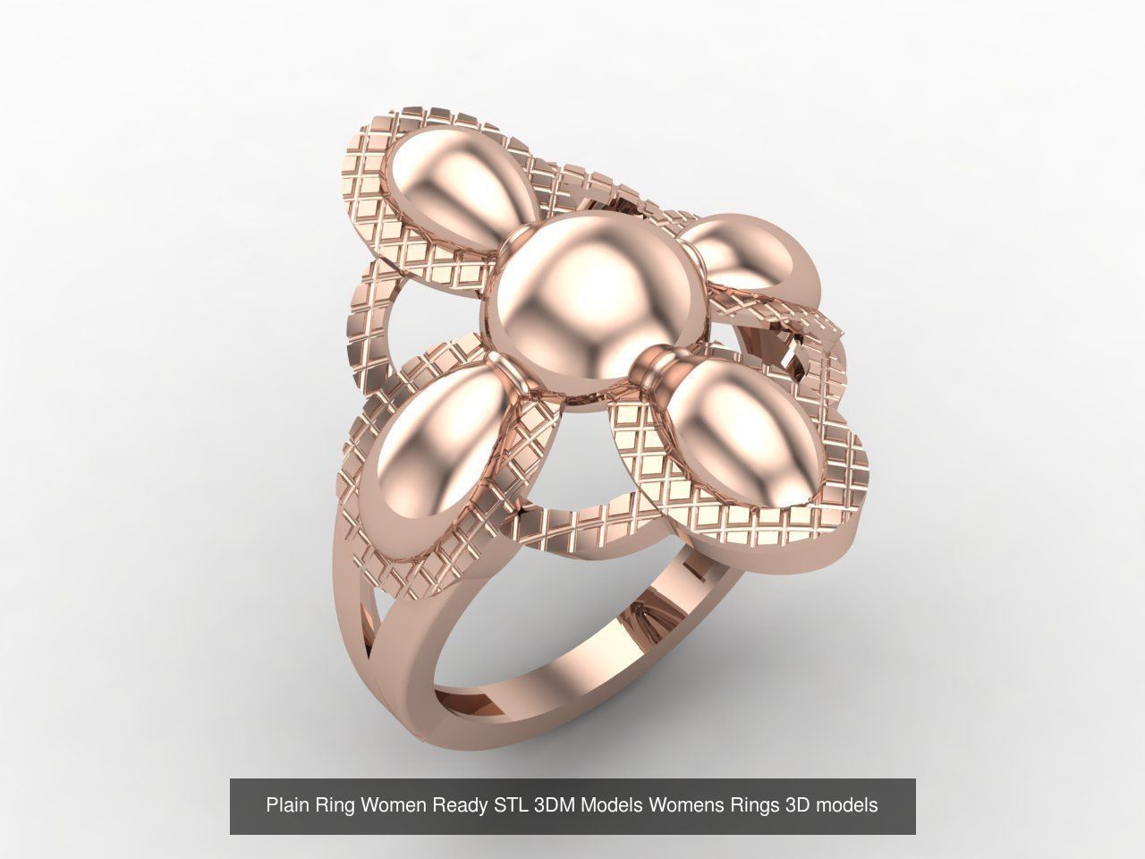72 Model Files -Women Ring Womens Rings Plain Models  3DM STL 3D Model Collection_45