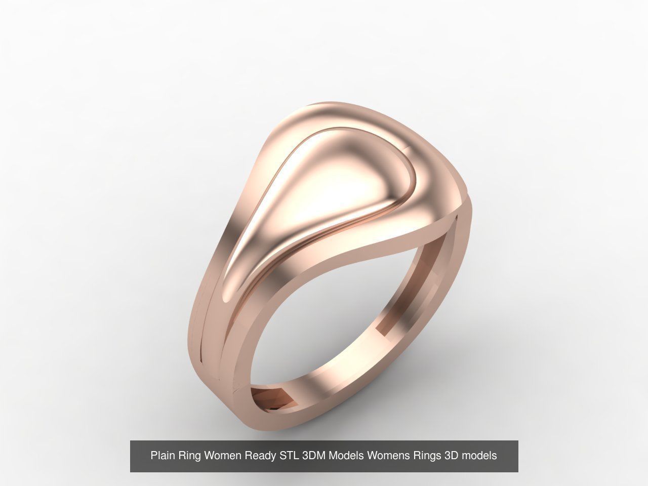 72 Model Files -Women Ring Womens Rings Plain Models  3DM STL 3D Model Collection_74