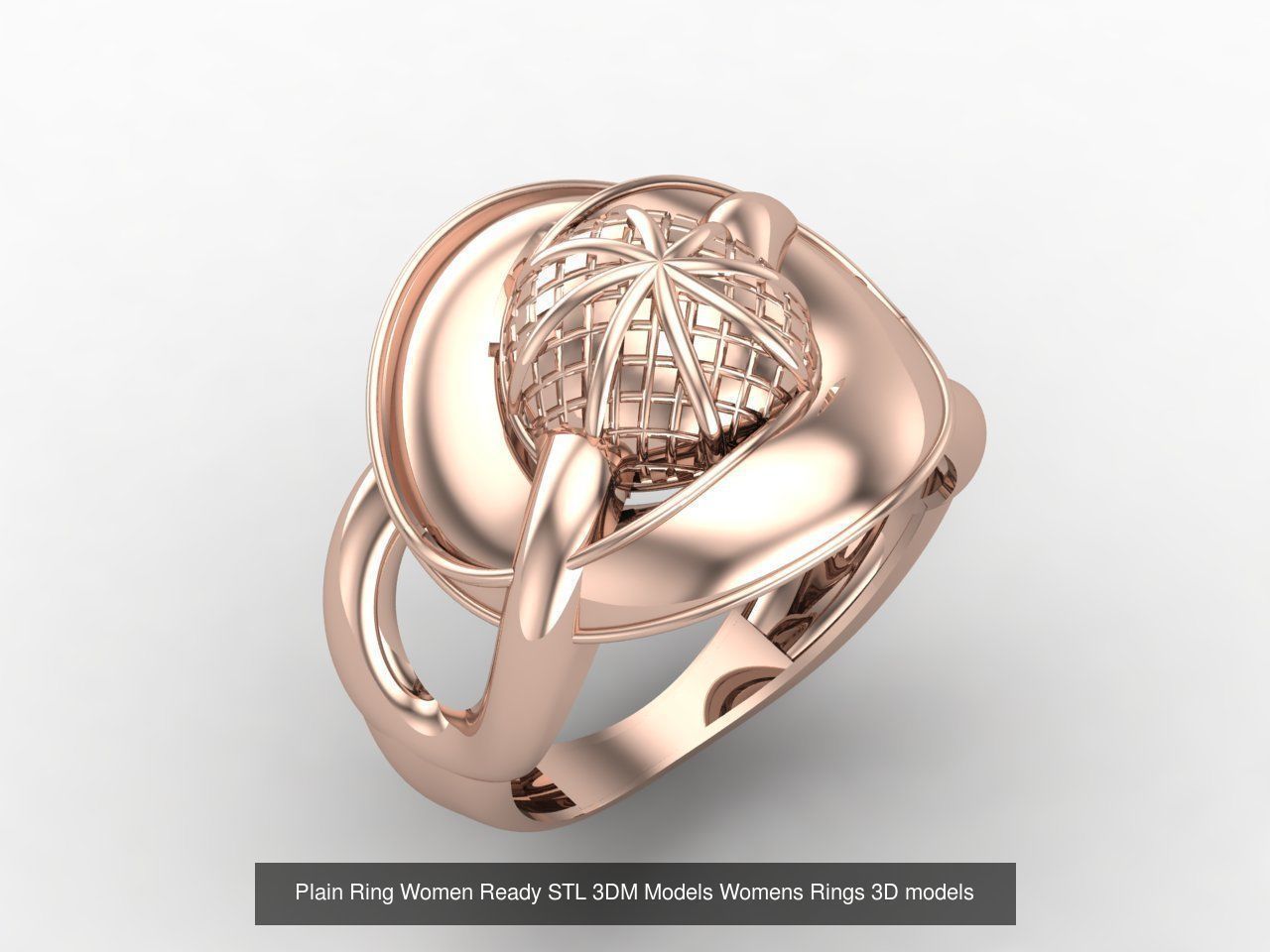 72 Model Files -Women Ring Womens Rings Plain Models  3DM STL 3D Model Collection_56