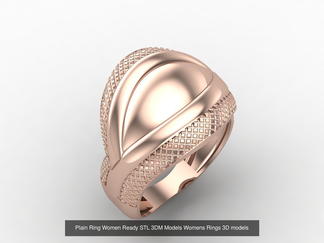 72 Model Files -Women Ring Womens Rings Plain Models  3DM STL 3D Model Collection_11