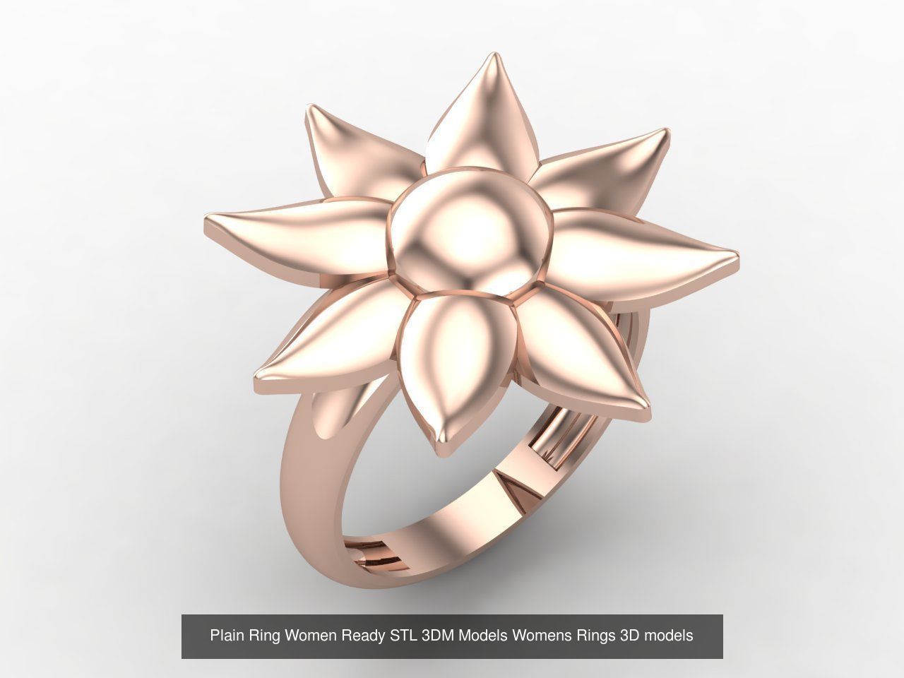 72 Model Files -Women Ring Womens Rings Plain Models  3DM STL 3D Model Collection_33