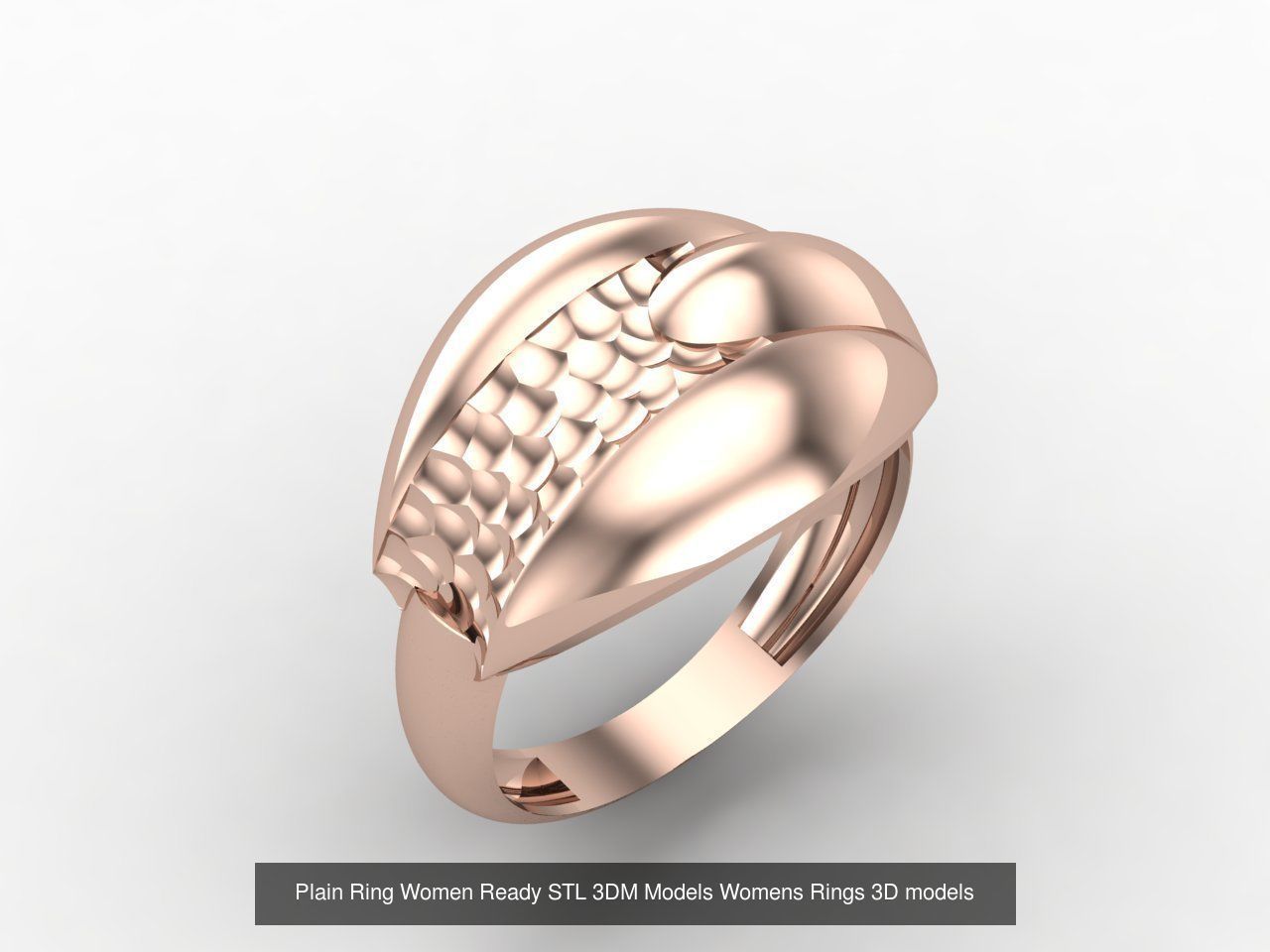 72 Model Files -Women Ring Womens Rings Plain Models  3DM STL 3D Model Collection_58