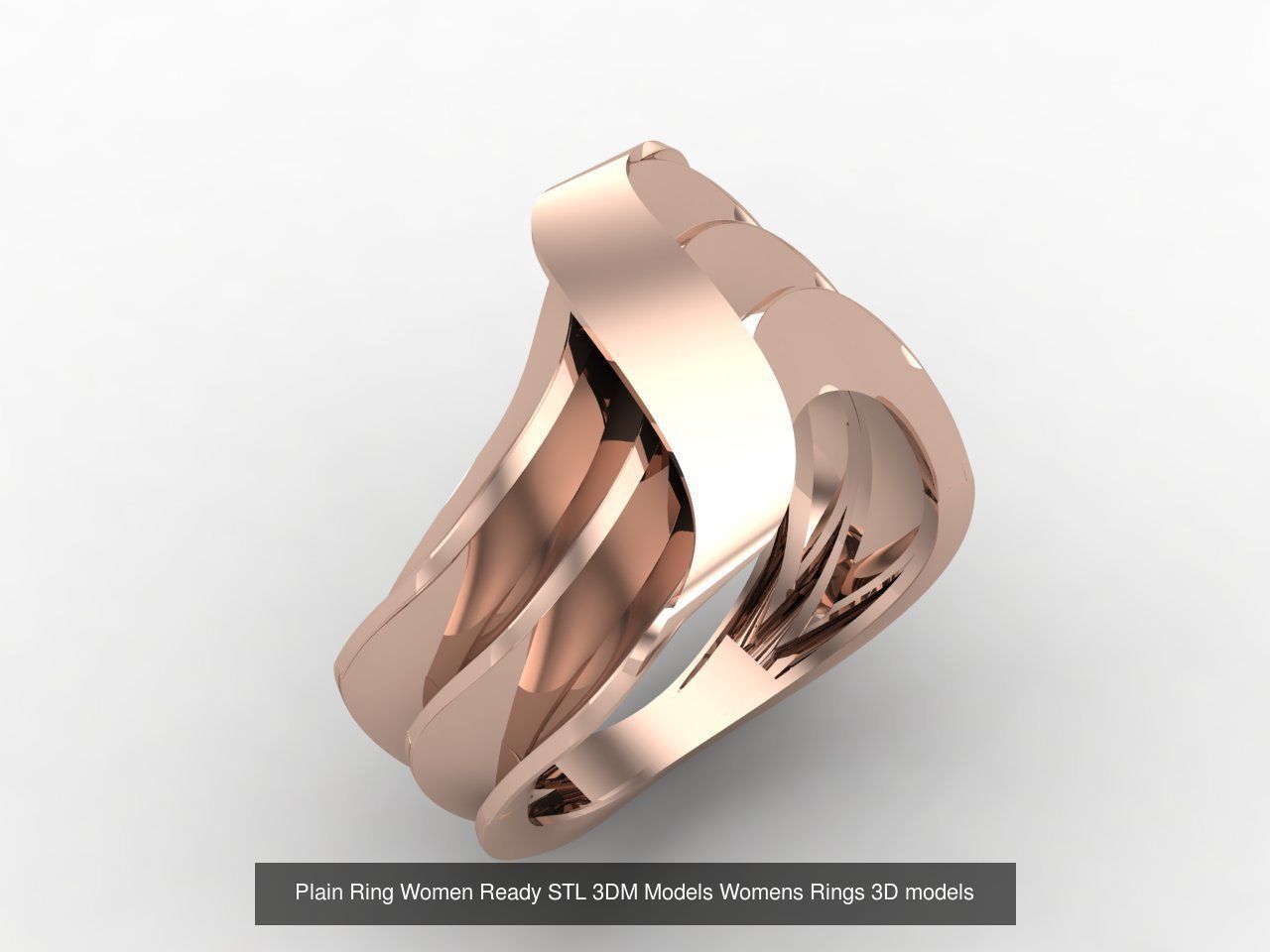 72 Model Files -Women Ring Womens Rings Plain Models  3DM STL 3D Model Collection_27