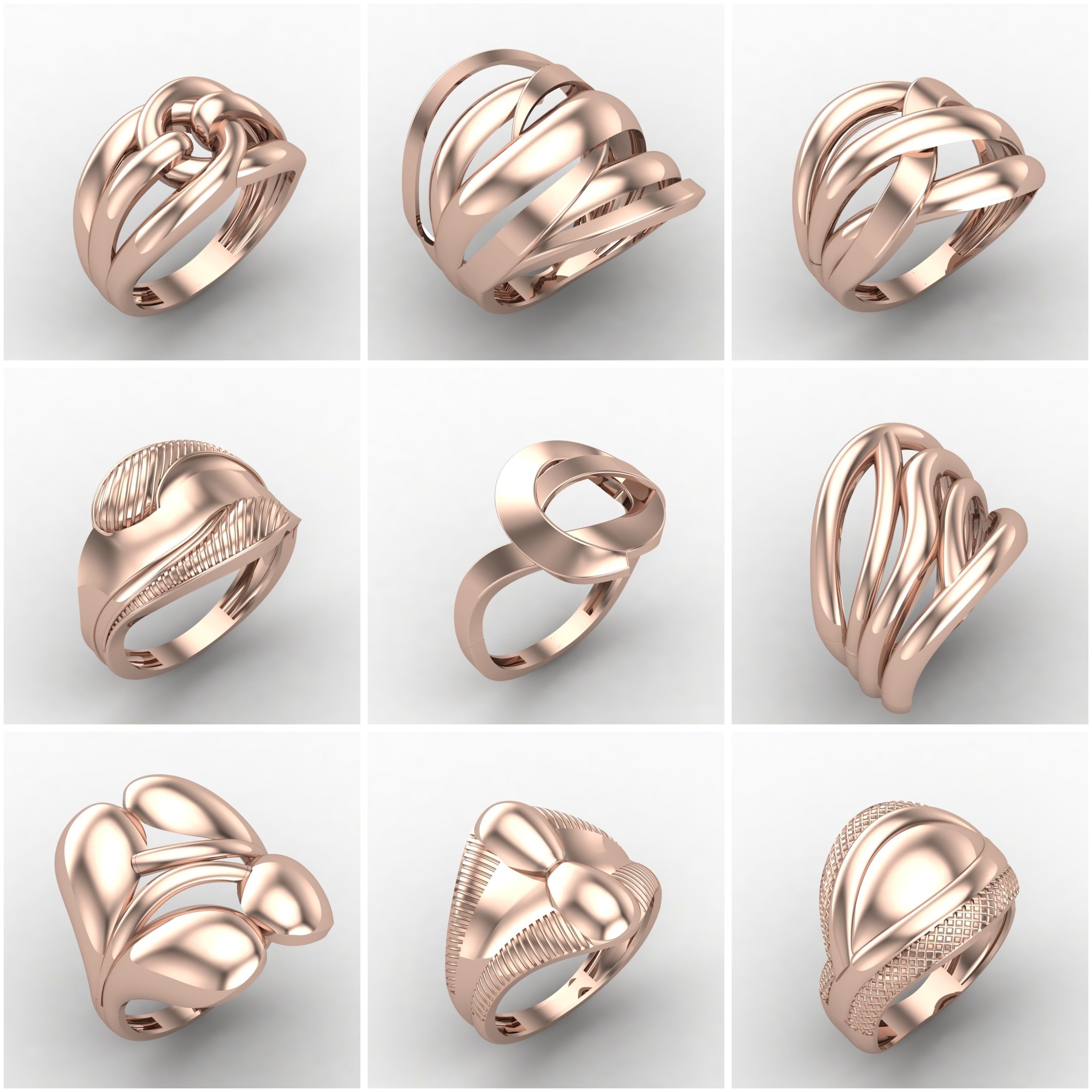 72 Model Files -Women Ring Womens Rings Plain Models  3DM STL 3D Model Collection_7