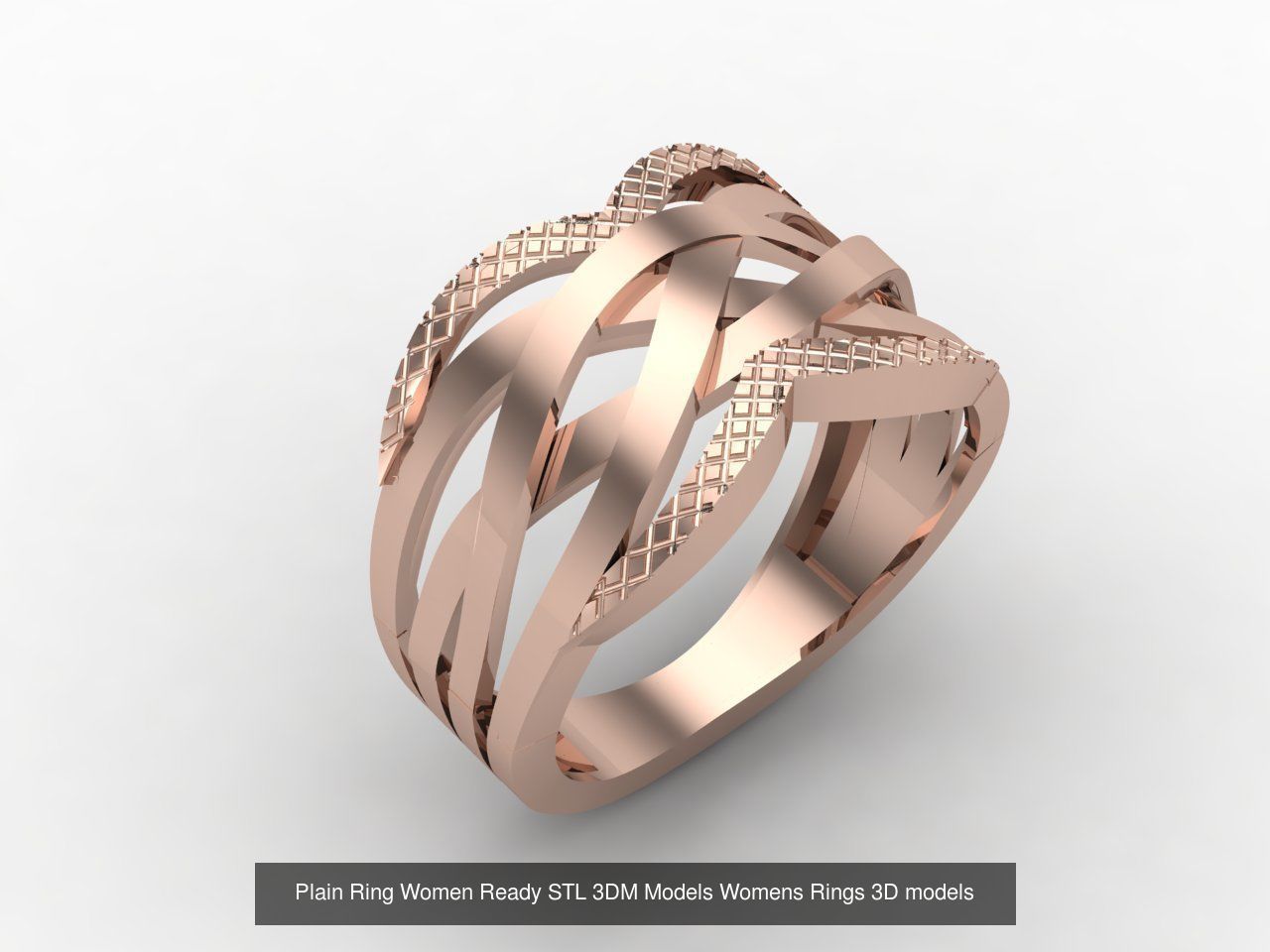 72 Model Files -Women Ring Womens Rings Plain Models  3DM STL 3D Model Collection_79