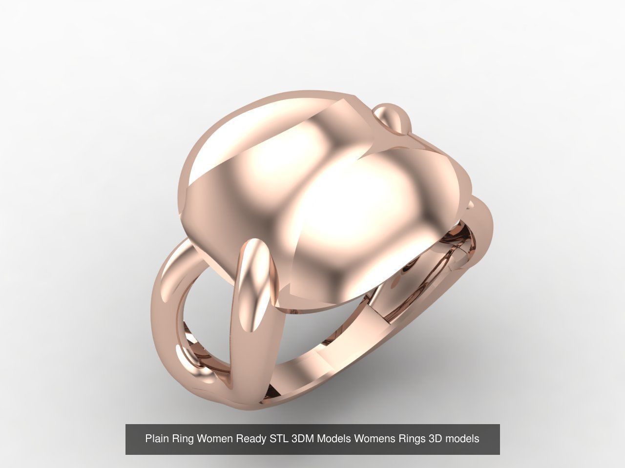 72 Model Files -Women Ring Womens Rings Plain Models  3DM STL 3D Model Collection_62