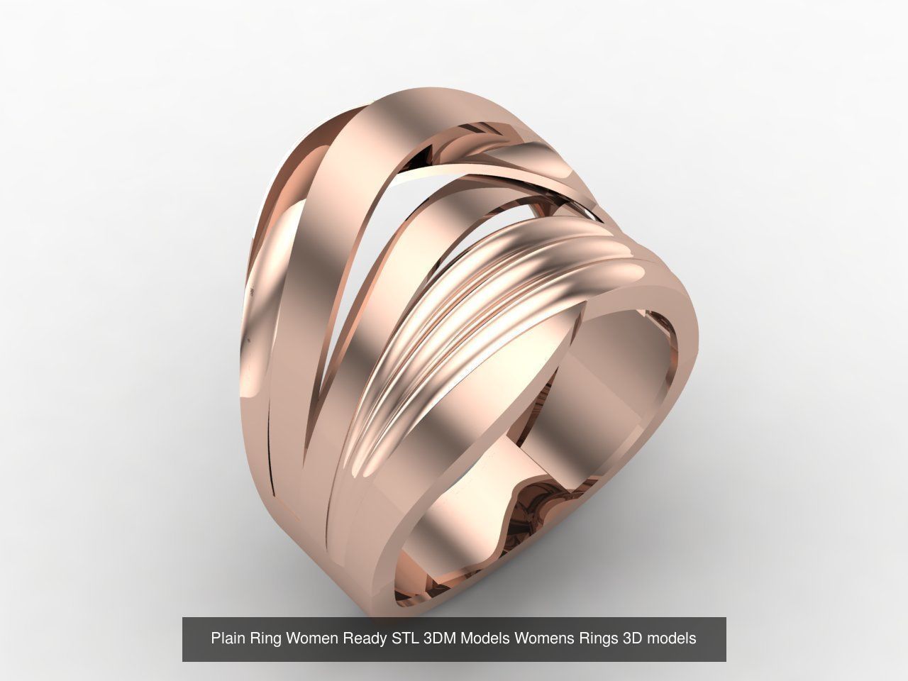72 Model Files -Women Ring Womens Rings Plain Models  3DM STL 3D Model Collection_30